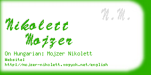 nikolett mojzer business card